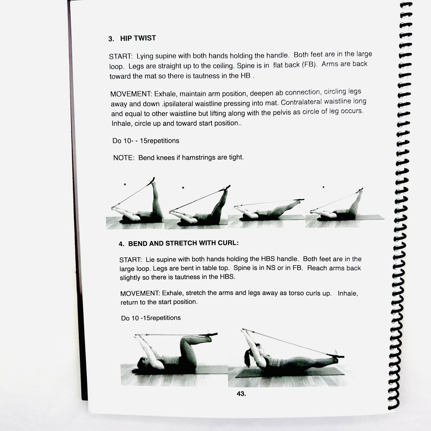 Pilates Workout Book, Exercise Flows with Minimax (arc barrel) & Handibands (Pilates bands)