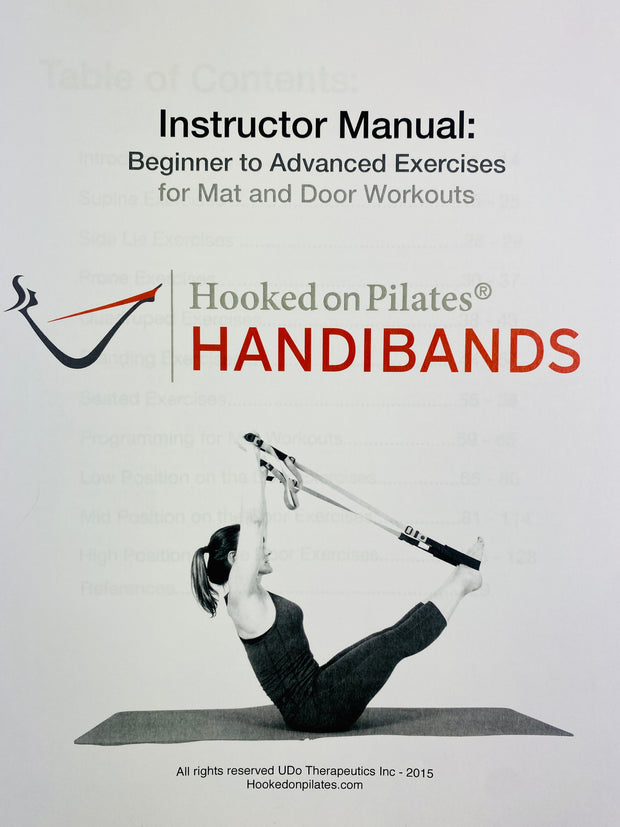 Pilates Bands Exercise Manual, with Handibands by Hooked on Pilates