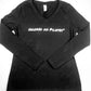 Black Hooked on Pilates® V Neck Long Sleeve T-Shirt