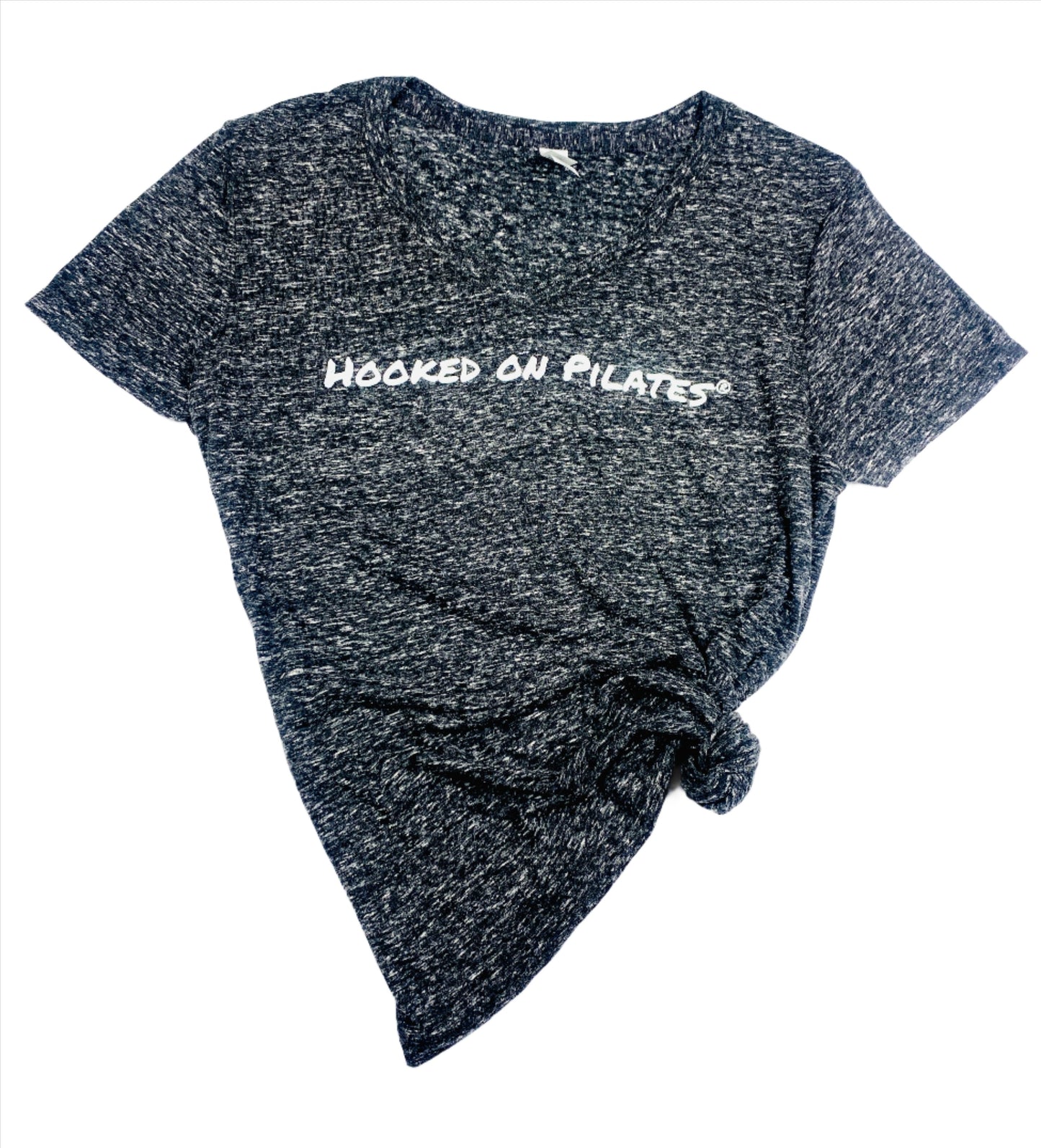 Black Frost Hooked on Pilates® V Neck T-Shirt