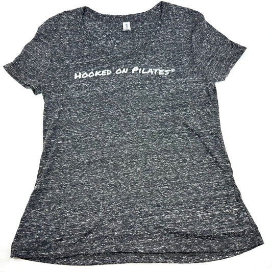 Black Frost Hooked on Pilates® V Neck T-Shirt