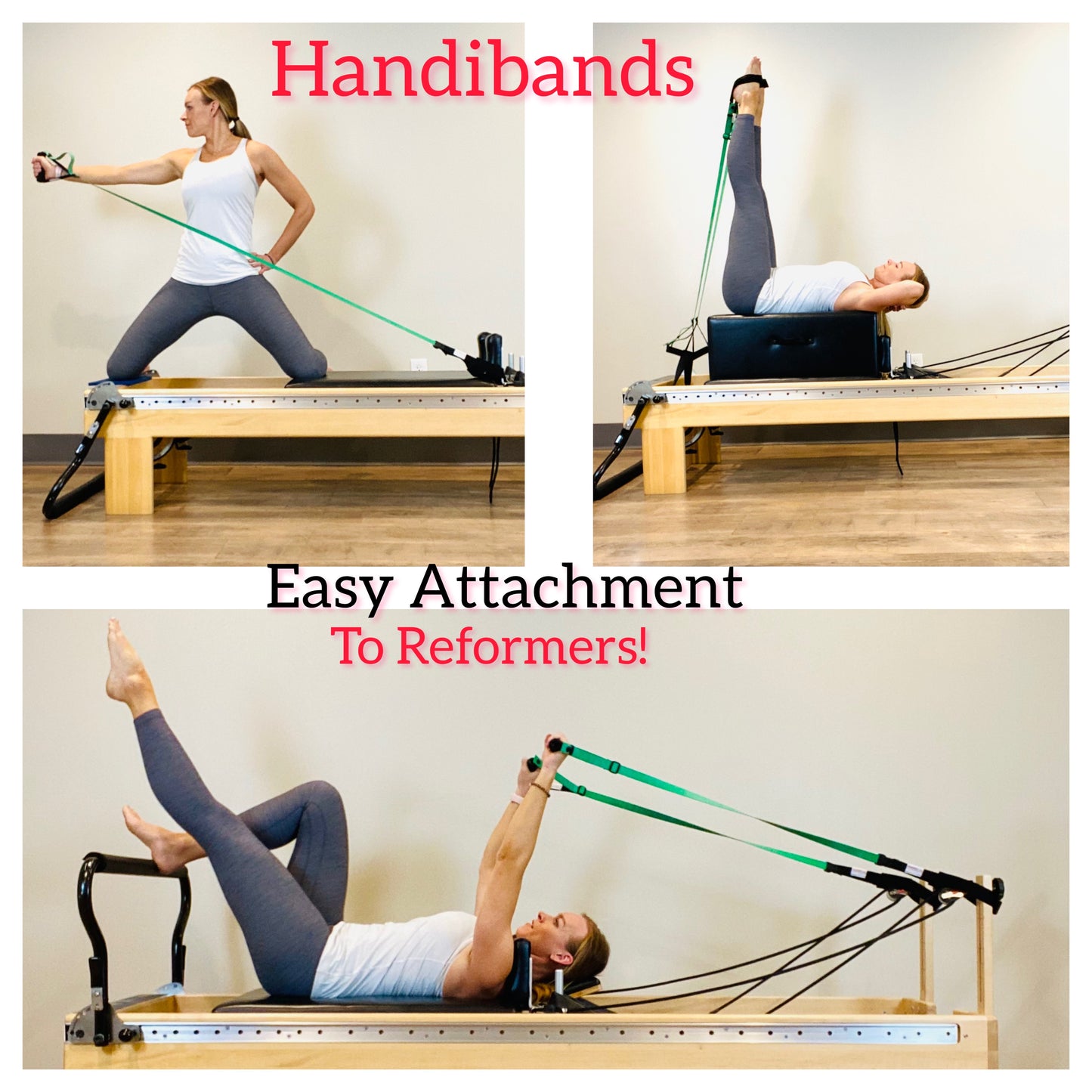 Orange Handibands (light to medium resistance) A Reformer to Go!